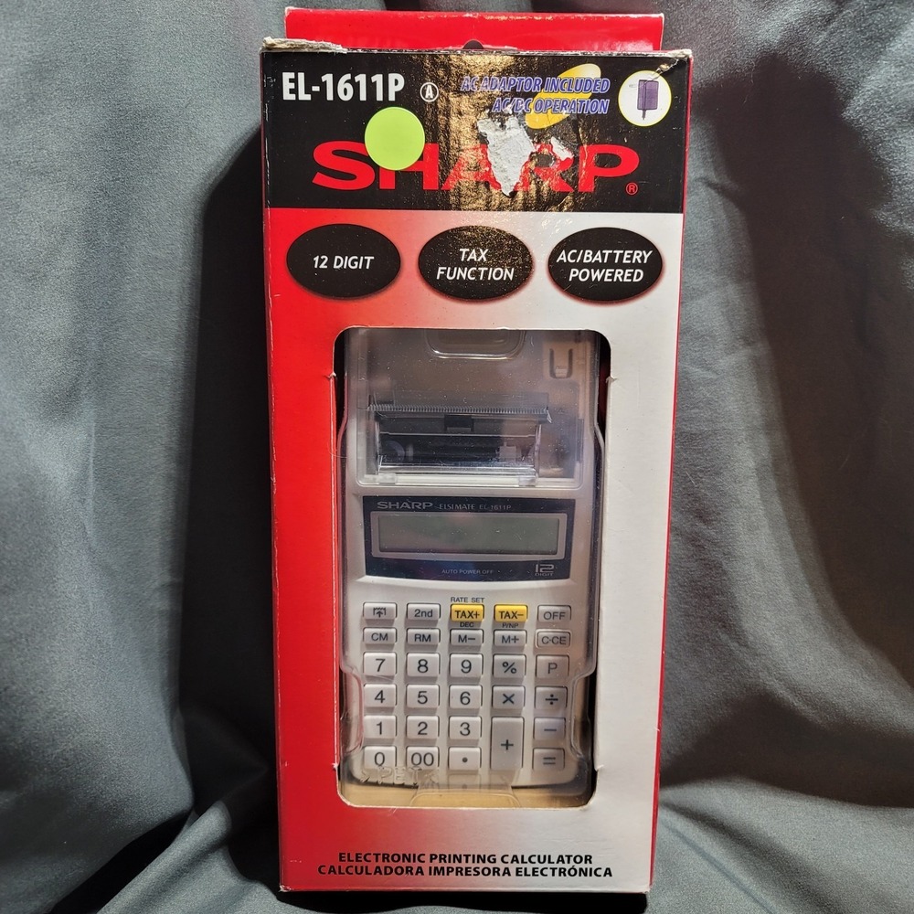 Sharp EL-1611P Printing Calculator NIB‎ Electronic/Battery